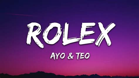 rolex canzone ayo|rolex and ayo.